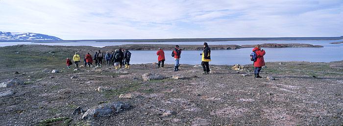Touristen in Spitzbergen